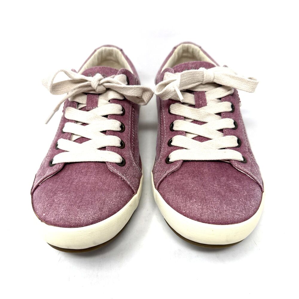 Taos Star Sneakers Womens 8 Rose Canvas Lace Up Low Top Comfort Shoes STA-12844